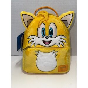 Loungefly Sonic the Hedgehog Tails Plush Cosplay Mini Backpack Yellow NWT SEGA